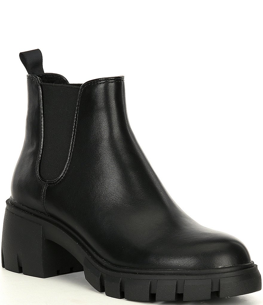 Steve Madden Howler Lugged Block Heel Chelsea Booties