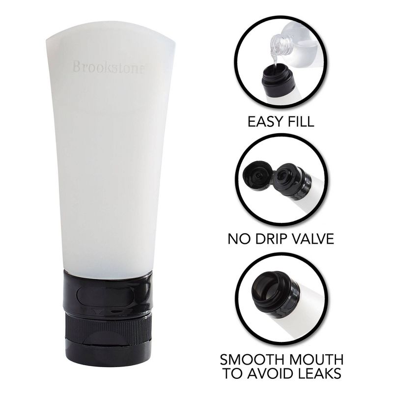 Brookstone Silicone 3oz Travel Tube Set - 2pk Frosty