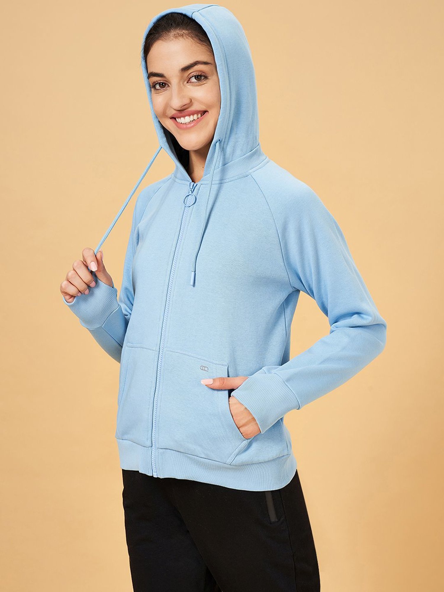 Ajile by Pantaloons Blue Cotton Sports Sweatshirt