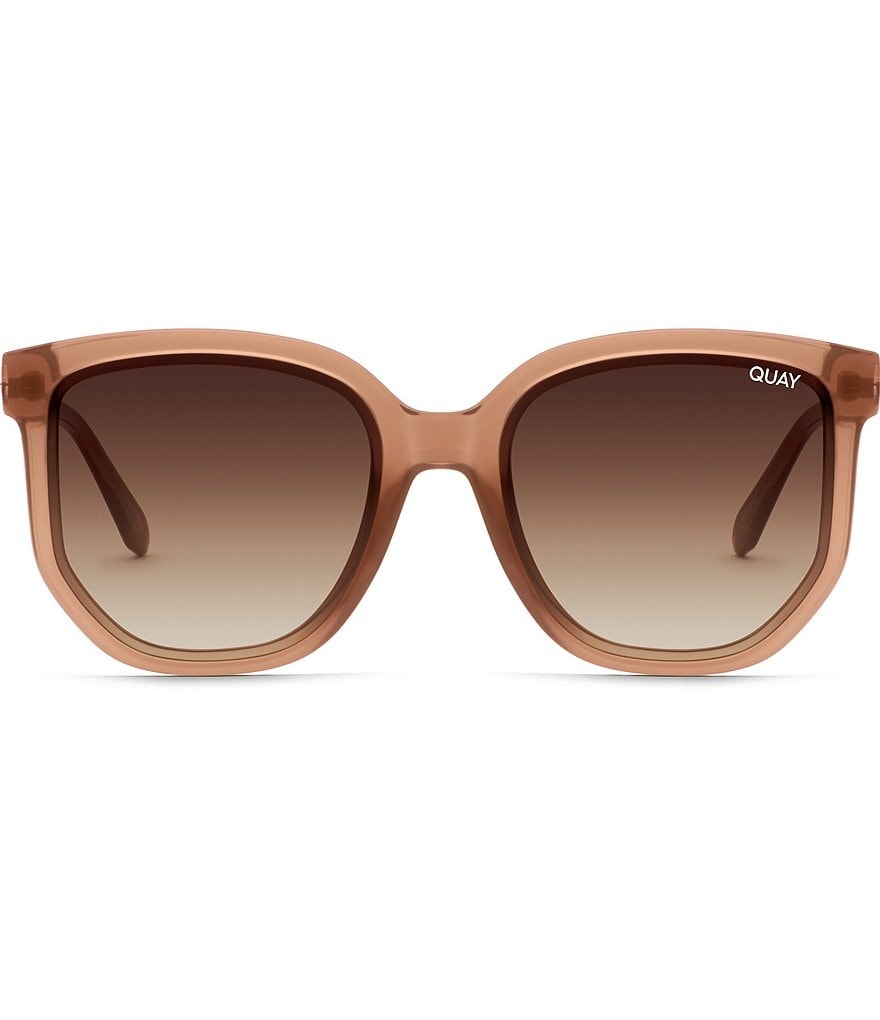 Quay Australia Coffee Run Oversized Round Cat Eye Sunglasses