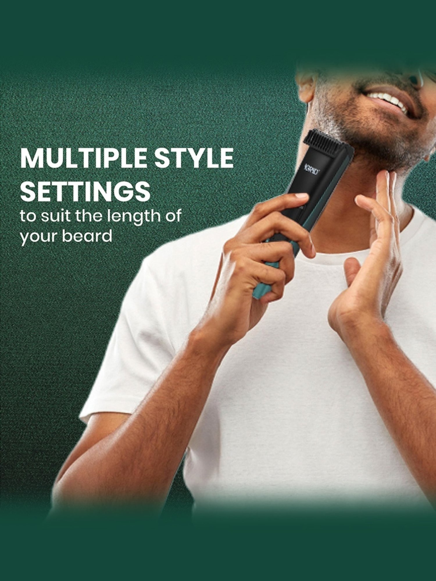 iGRiD IG4011 Beard & Hair Trimmer for Men with 600 mAh Rechargeable Battery & 90 Min Runtime