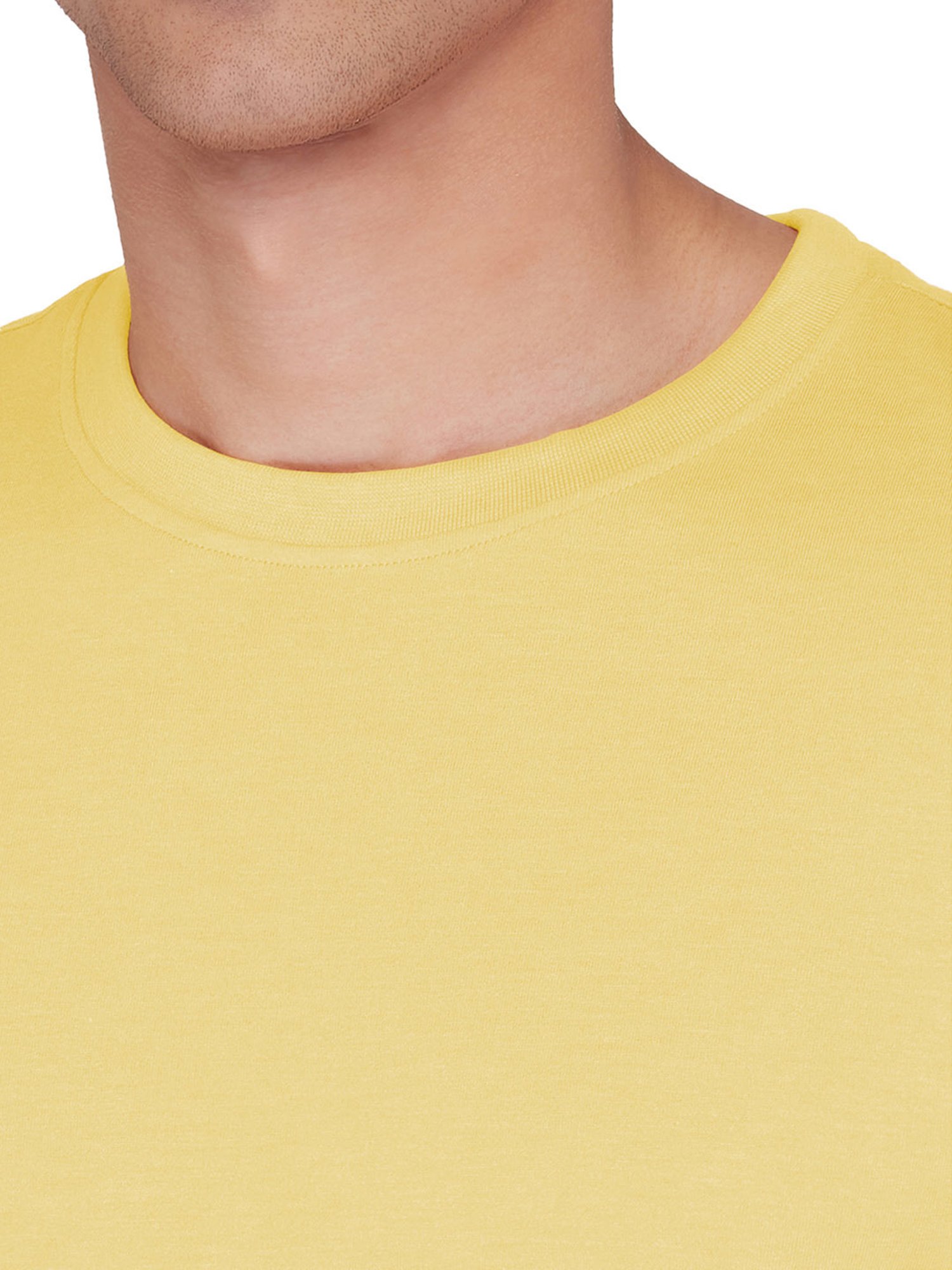 XYXX Yellow Round Neck T-Shirt