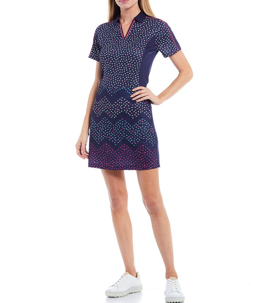 Callaway Placed Chevron Bird Print TrueSculpt&trade; Opti-Dri&trade; Skort