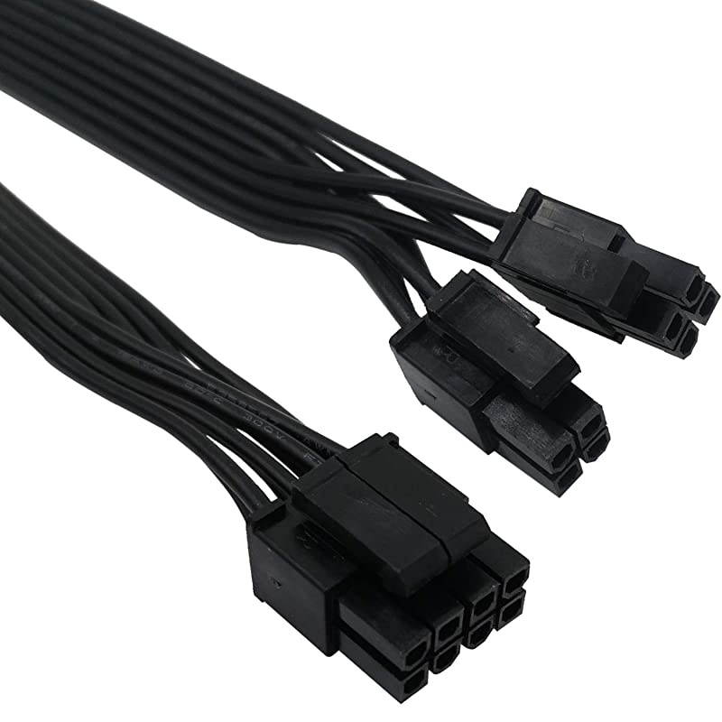 CPU 8 Pin Male to CPU 8 Pin 4+4 Detachable Male EPS12V Motherboard Power Adapter Cable for Corsair Modular Power Supply 25inch63cm