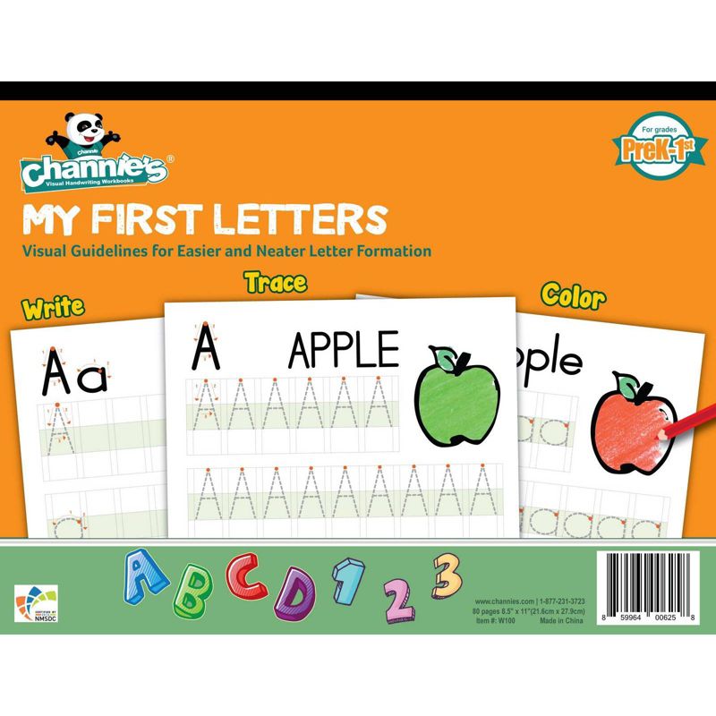 Channie's 5pk All-in-One Handwriting & Math Workbooks - PreK-1st Grade