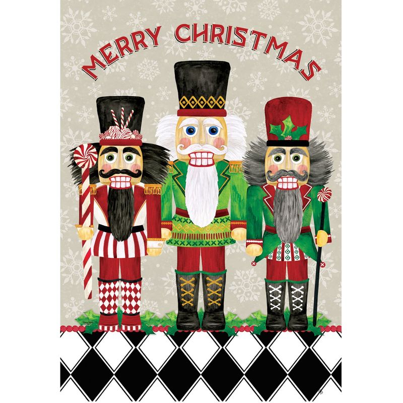 Home & Garden 1.75" Nutcracker Flag Christmas Peppermints Custom Decor  -  Flags