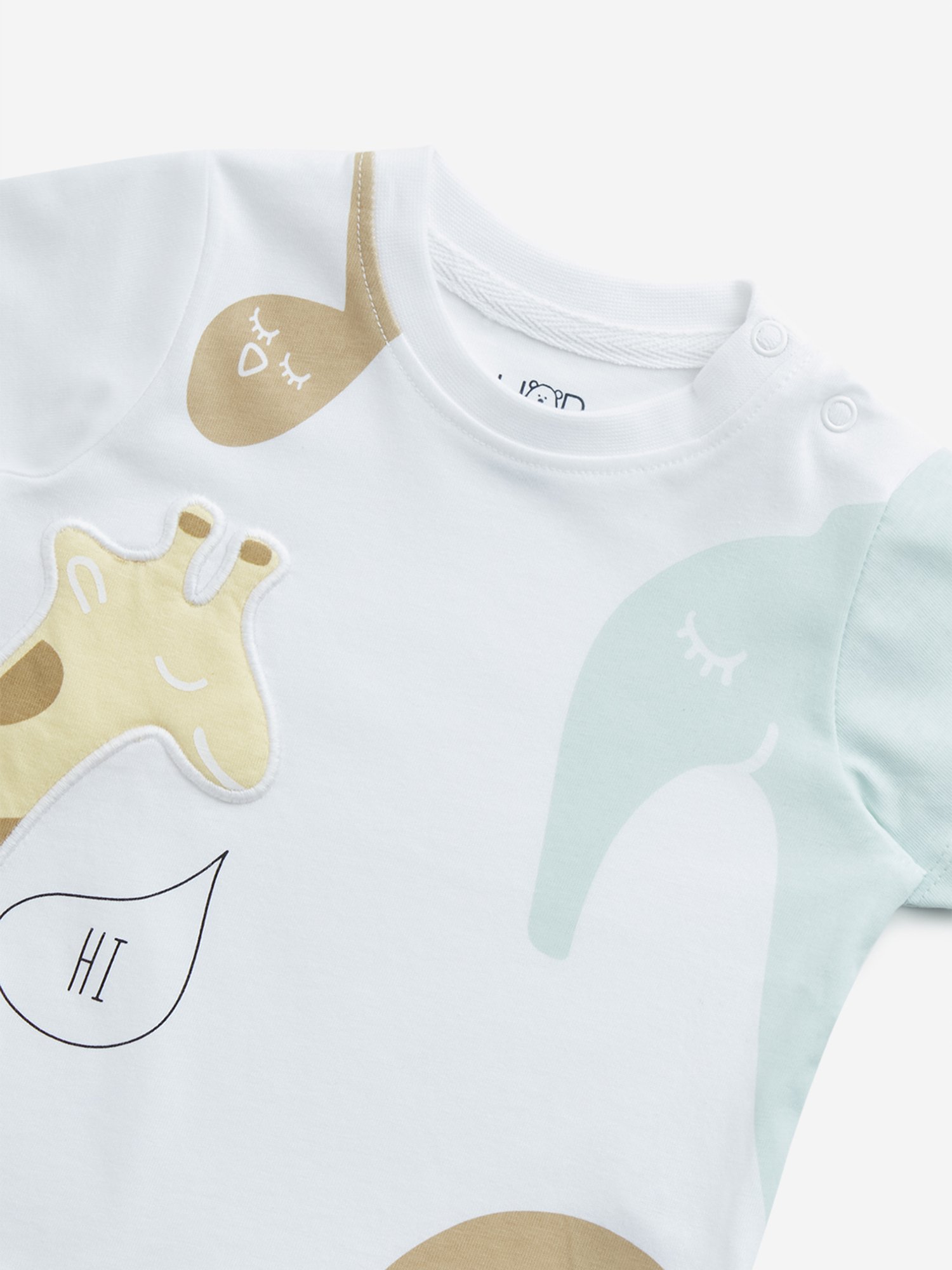 HOP Baby by Westside White Animal Printed Cotton T-Shirt