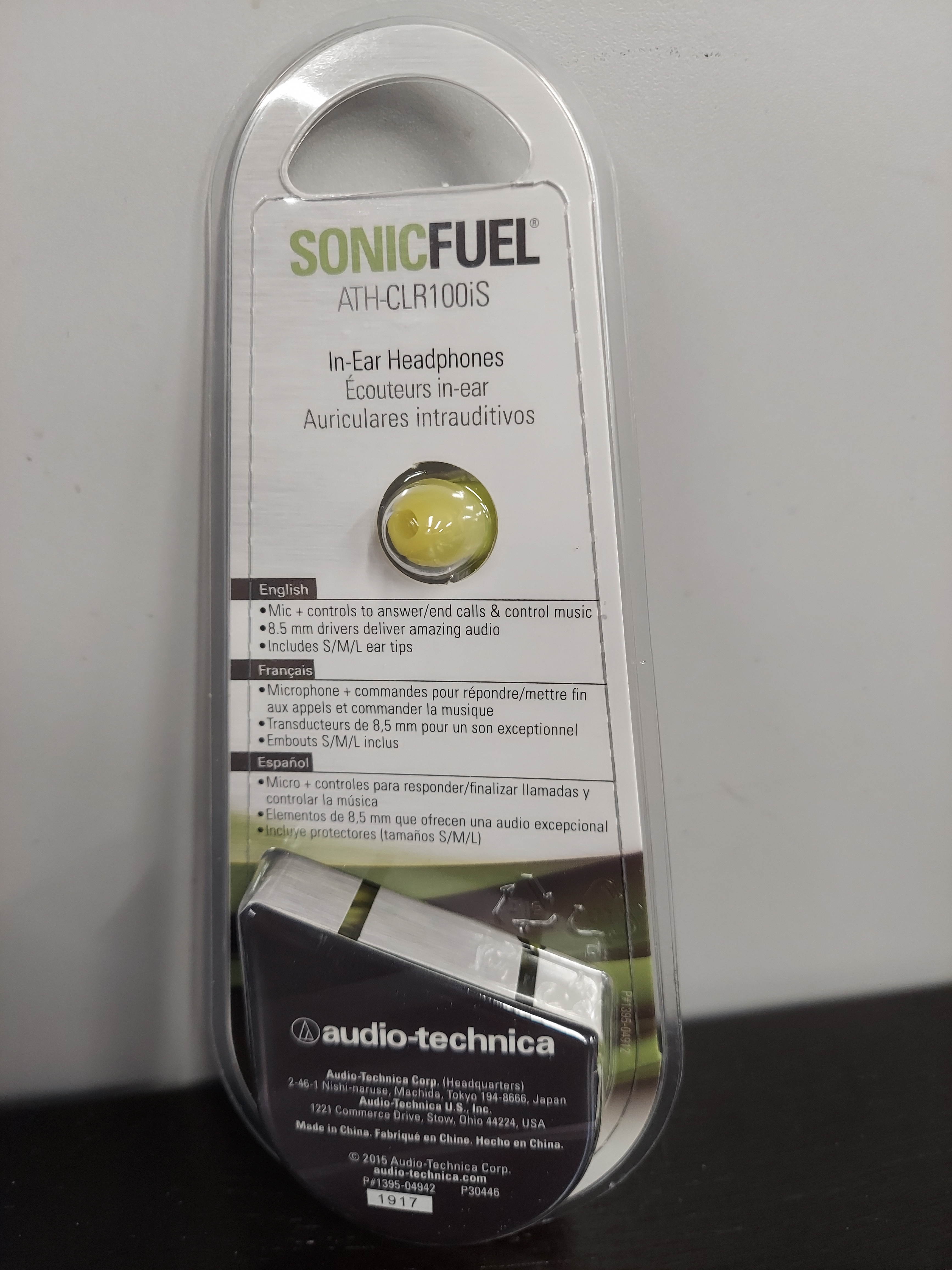 Audio-Technica Sonicfuel In-Ear Headphones With In-Line Mic & Control