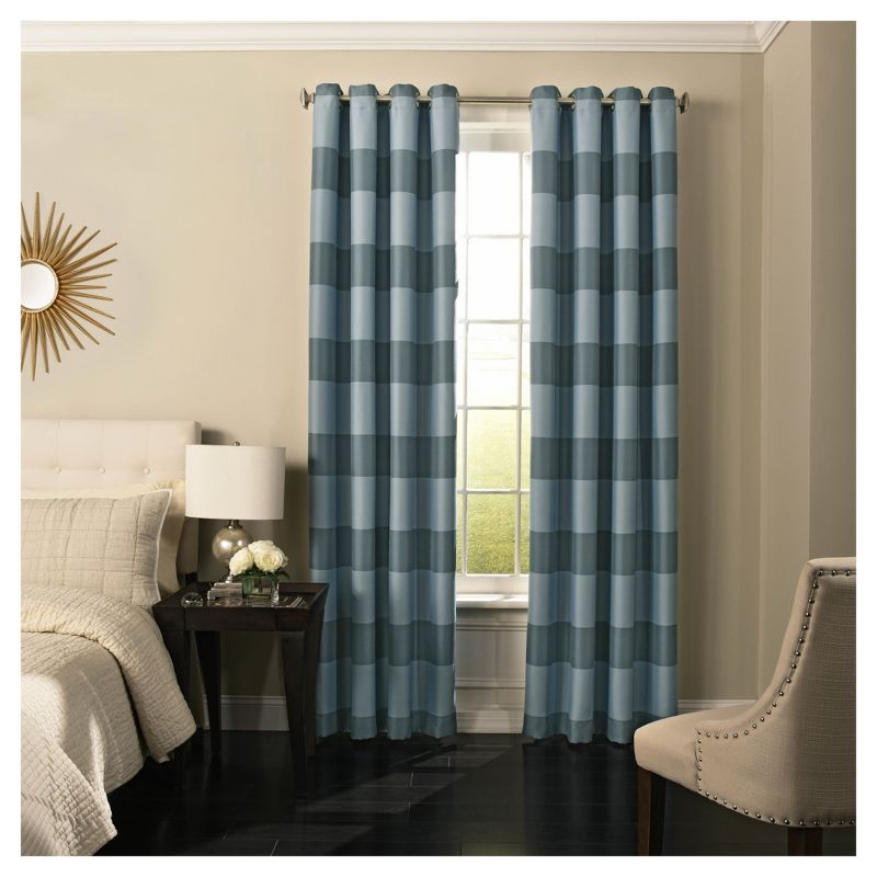 84"x52" Gaultier Blackout Curtain Blue - Beautyrest