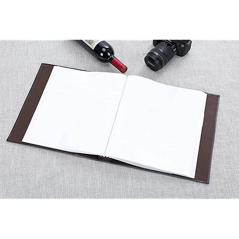 600 4x6 Photo Picutre Album Extra Large Capacity Leather Cover Photo Albums Holds 600 Horizontal and Vertical 4x6 Photos with White Pages for Wedding Family White