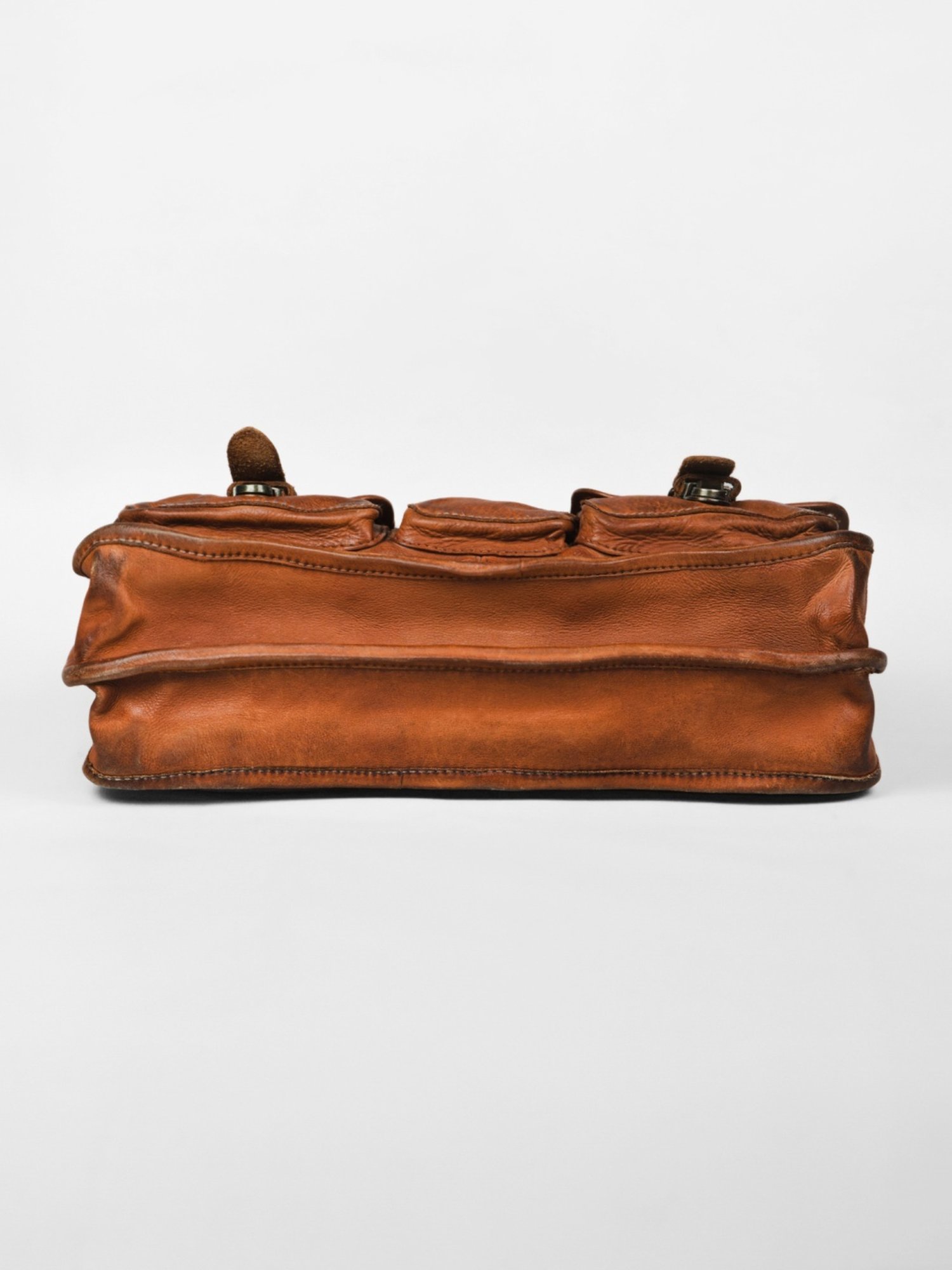 Art N Vintage Lucas Cognac Leather Solid Large Laptop Messenger Bag