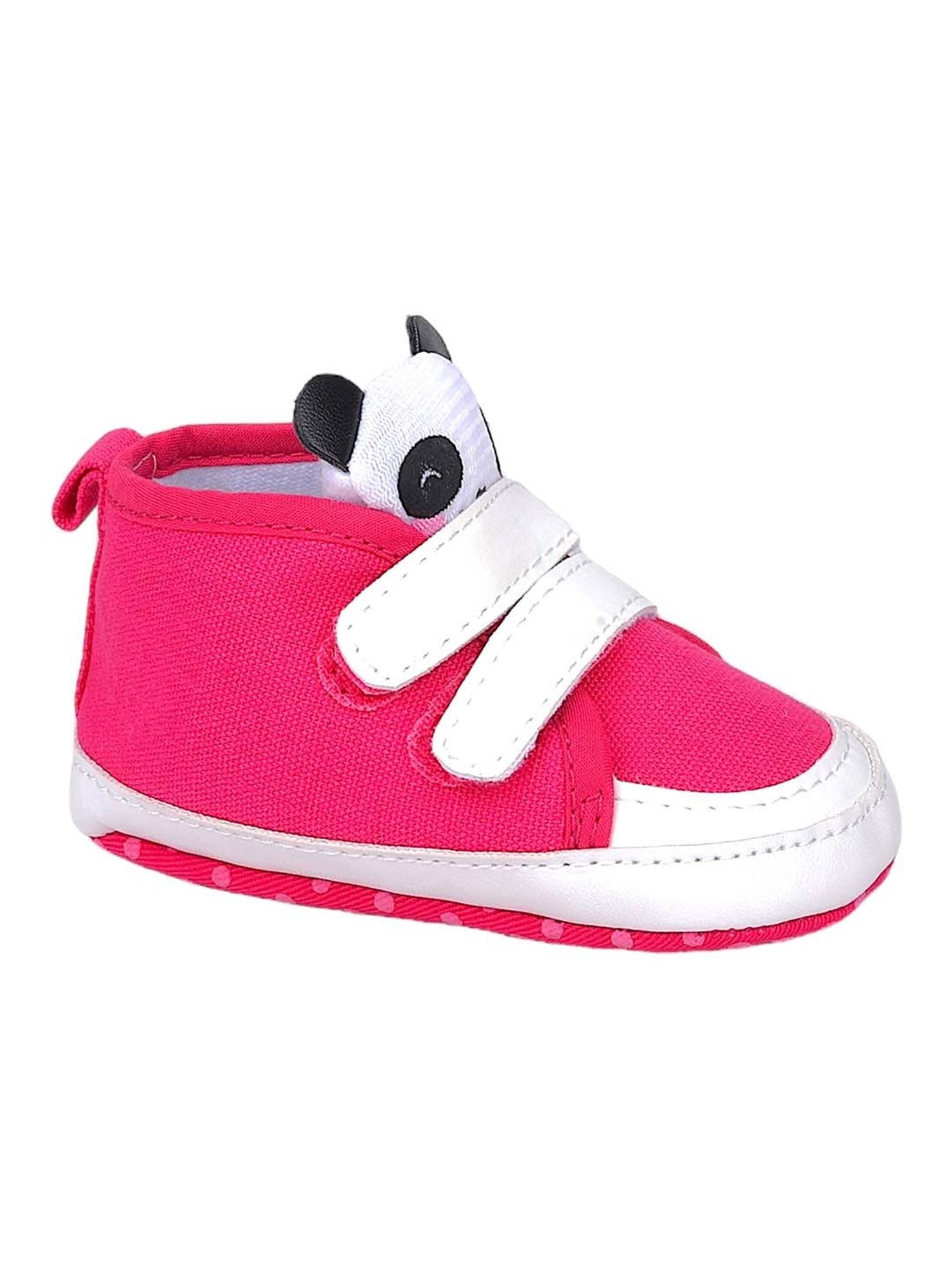 Baby Moo Kids Pink & White Velcro Shoes