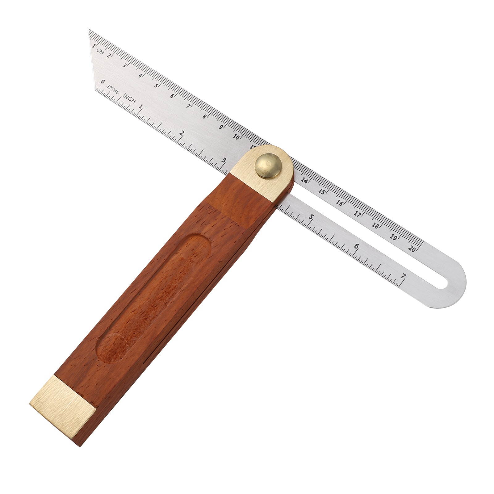 DOITOOL 9" T-Bevel Sliding Angle Ruler Multi-angle Adjustable Gauge Measurement Tool Hardwood Handle with Metric & Imperial Marks