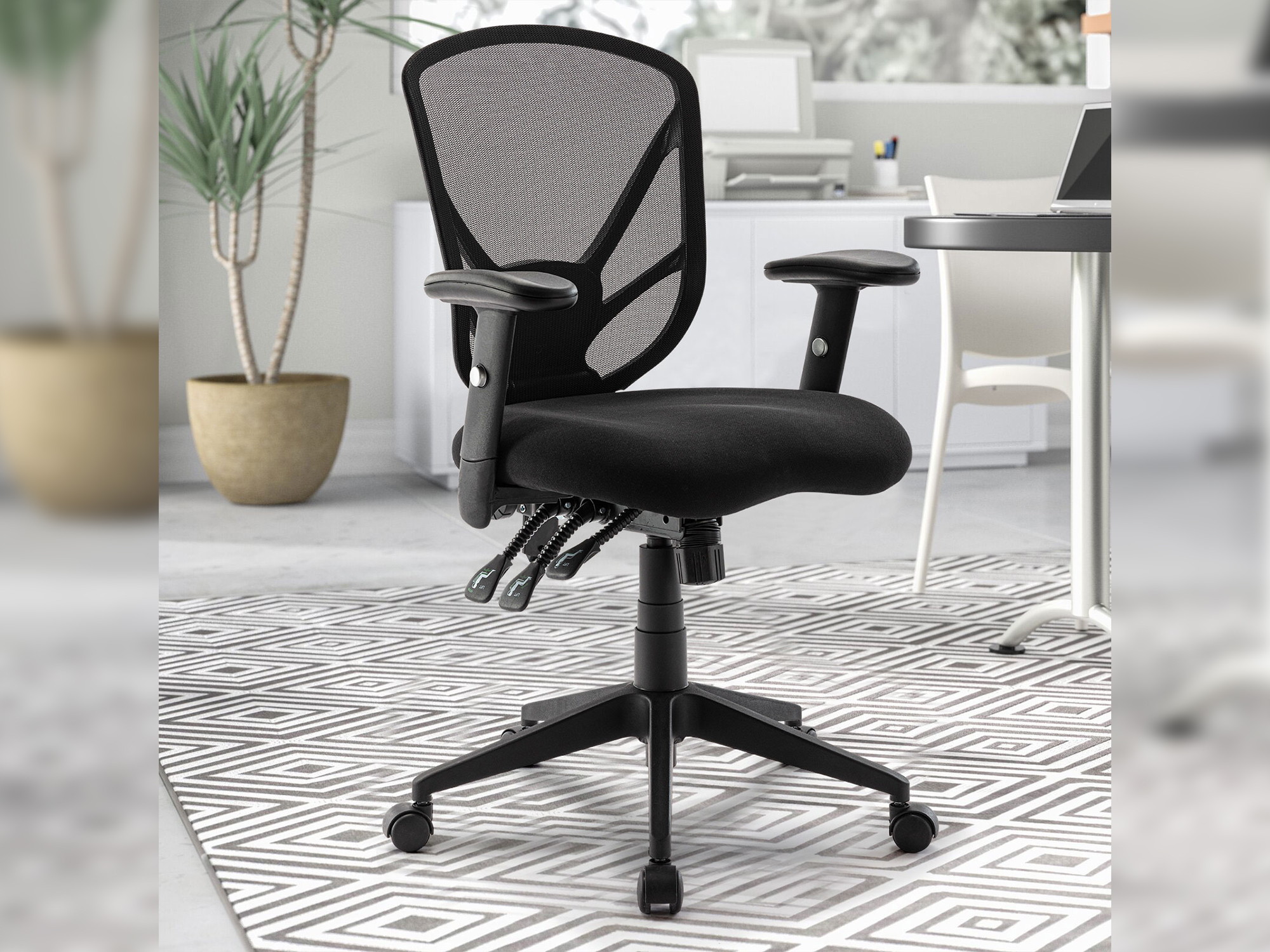 Ergonomic Swivel Mesh Modern Style Office Chair with Multi-Function Tilts, Adjustable Back Support&Armrests, High Back Computer Executive Desk Chair, Task Chair for Work, Gaming, Home
