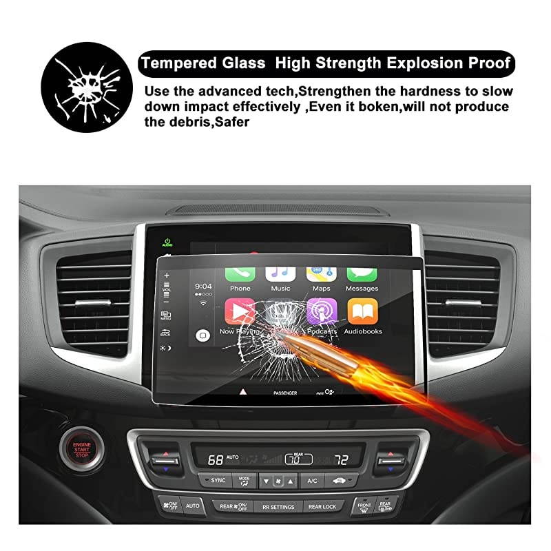 20162019 2020 2021 Pilot Passort Ridgeline Display Navigation TEMPERED GLASS Screen Protector HD Clear ScratchResistant Compatible with LX EX EXL Touring Elite