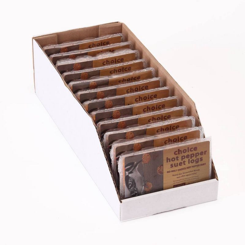 Birds Choice Hot Pepper Suet Logs 3oz - 4pk, Case of 12