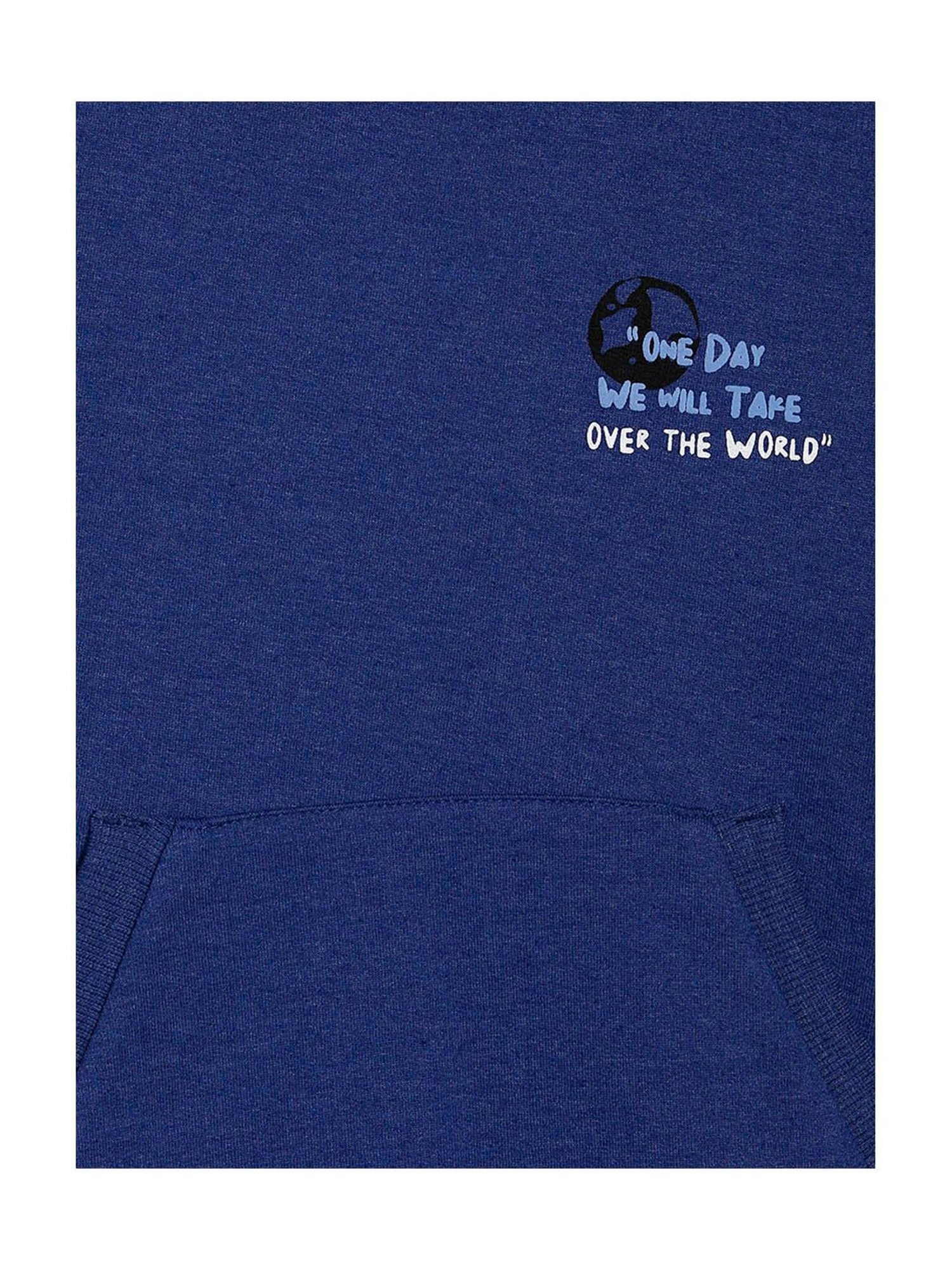 MINIKLUB Kids Blue Graphic Print Full Sleeves Sweatshirt