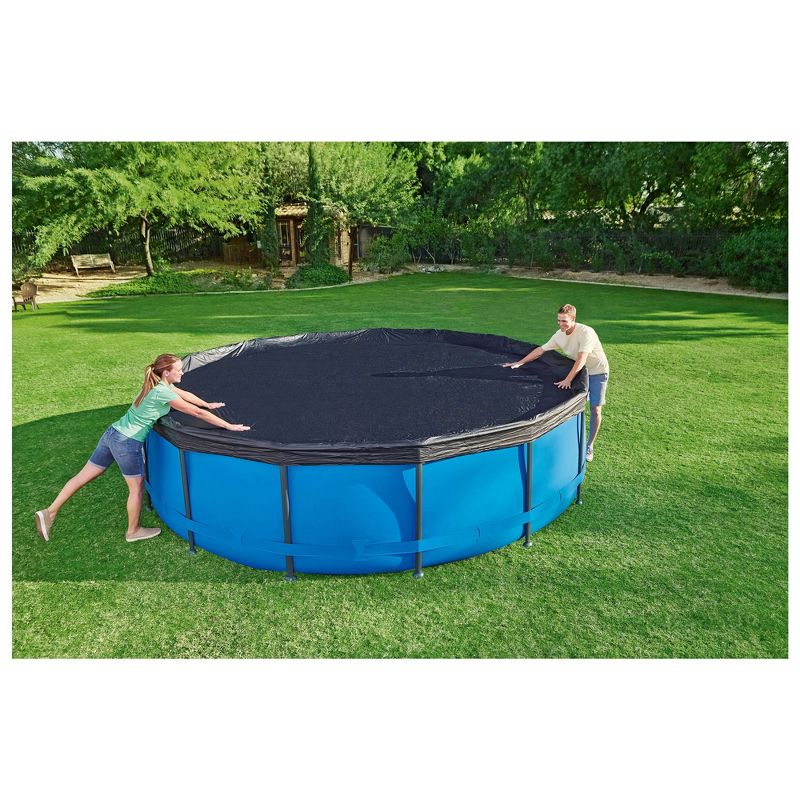 Flowclear 15 Foot Round Steel Pro MAXTM Above Ground Swimming Pool Cover, Black