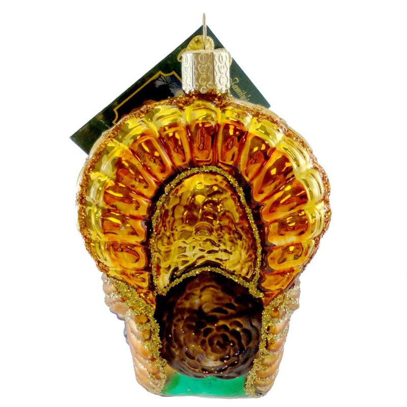 Old World Christmas 3.25" Tom Turkey Ornament Thanksgiving Bird  -  Tree Ornaments