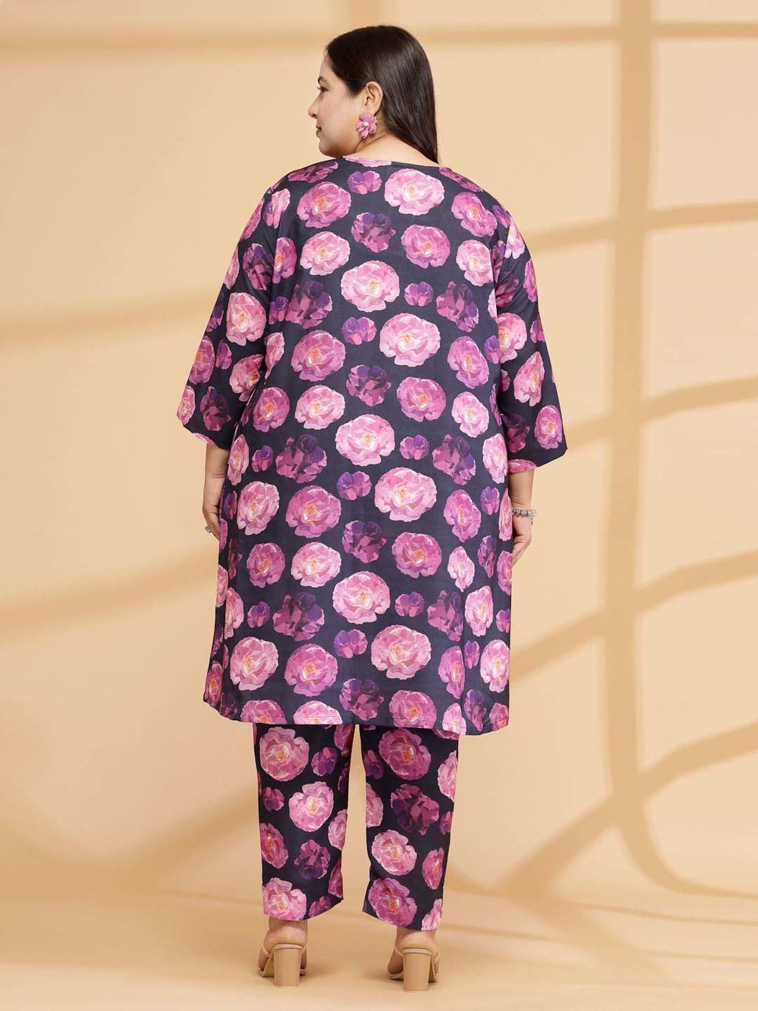 Melon by PlusS Blue Printed Shirt Pant Set