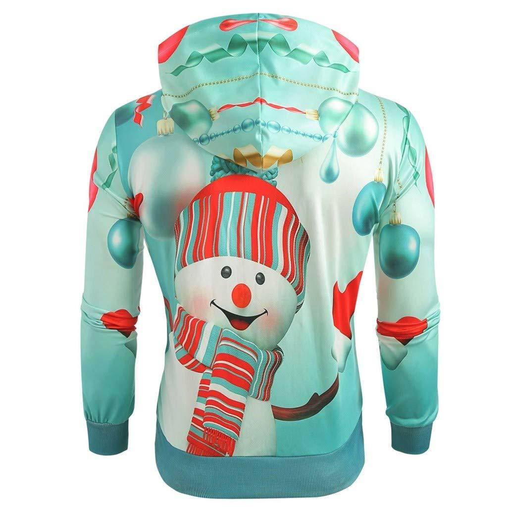LATINDAY Unisex Cute Christmas Hoodie Sweatshirts Casual Printed Kangroo Pocket Pullover