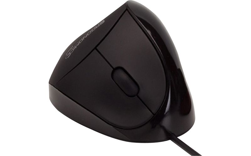 COMFI II WIRED ERGONOMIC COMPUTER MOUSE BLACK - Optical - Cable - White - USB - 1000 dpi - 5 Button(s) - Right-handed Only