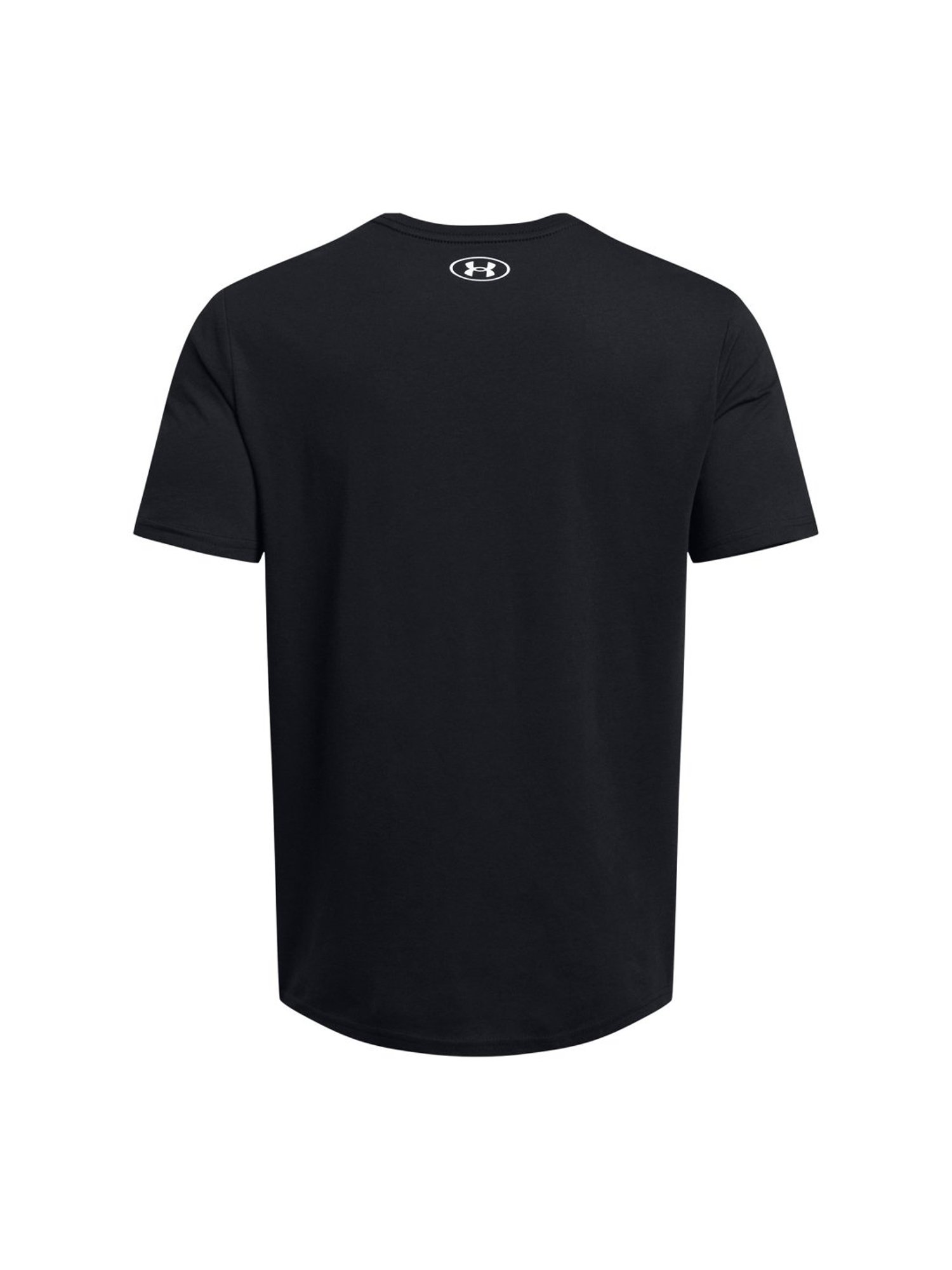 Under Armour Black Cotton Slim Fit Logo Printed T-Shirt