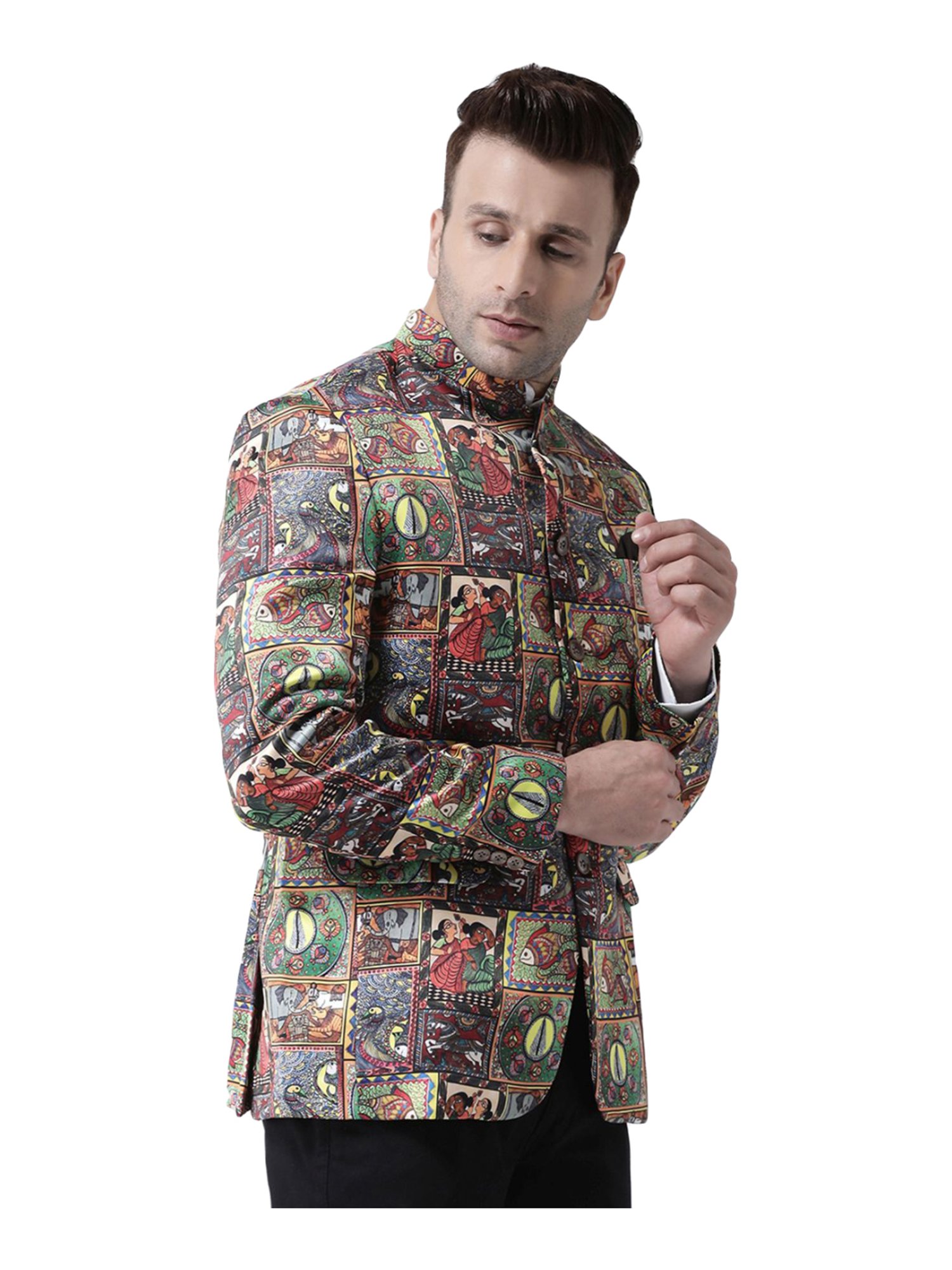 Hang Up Multicolor Regular Fit Printed Blazer