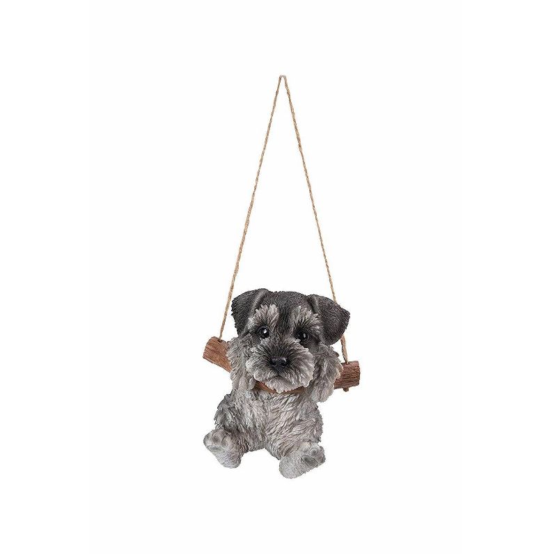 5.5" Polyresin Schnauzer Puppy Outdoor Statue Light Brown - Hi-Line Gift