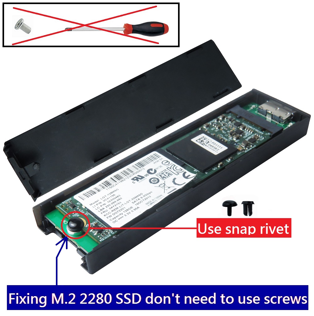 Innocard USB 3.1 to M.2 SSD Enclosure+ type-A  for Gen 2, 10Gbps