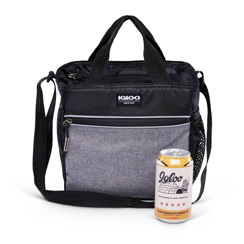 Igloo 9 Can Balance Mini City Cooler Lunch Tote- Gray/Black