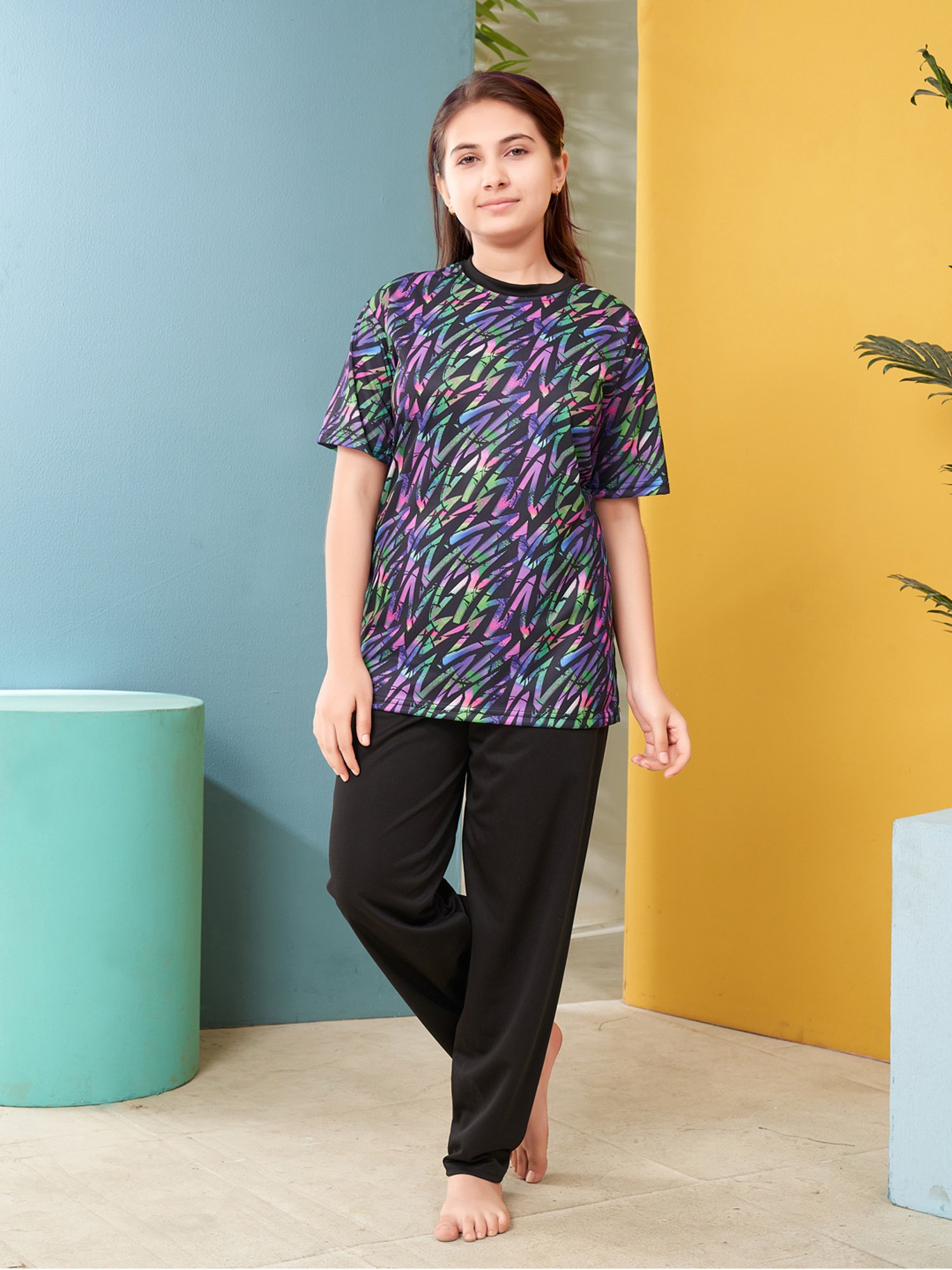 IO Kids Multicolor Printed Maillot