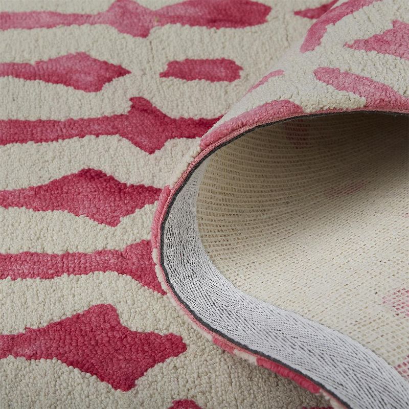 2'6"x8' Runner Hand Made Tufted Geometric Runner Red - Feizy