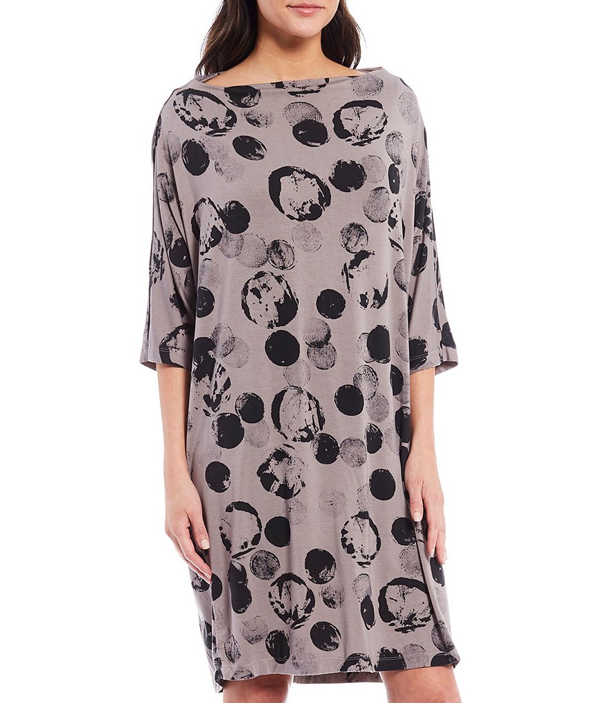 Bryn Walker Ingrid Print Jersey Bateau Neck Dolman Sleeve Dress
