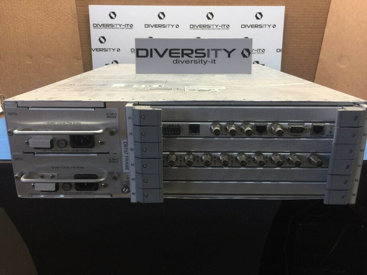 Scientific Atlanta PowerVu Model D9140 Advanced Multiplexer w/ D9747 D9754 Cards