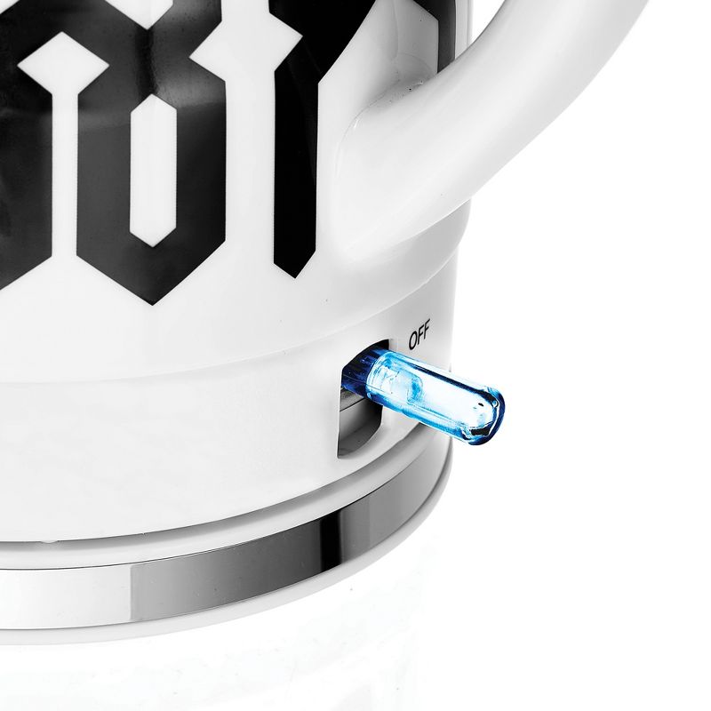 Bialetti 1.5 Liter 1350 Watt Ceramic Cordless Electric Kettle, Trellis Pattern