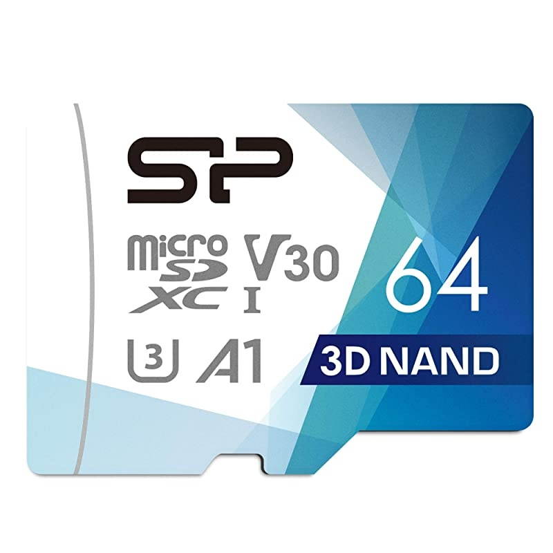Power 64GB Superior Pro Micro SDXC UHSI U3 V30 4K A1 High Speed MicroSD Card with Adapter