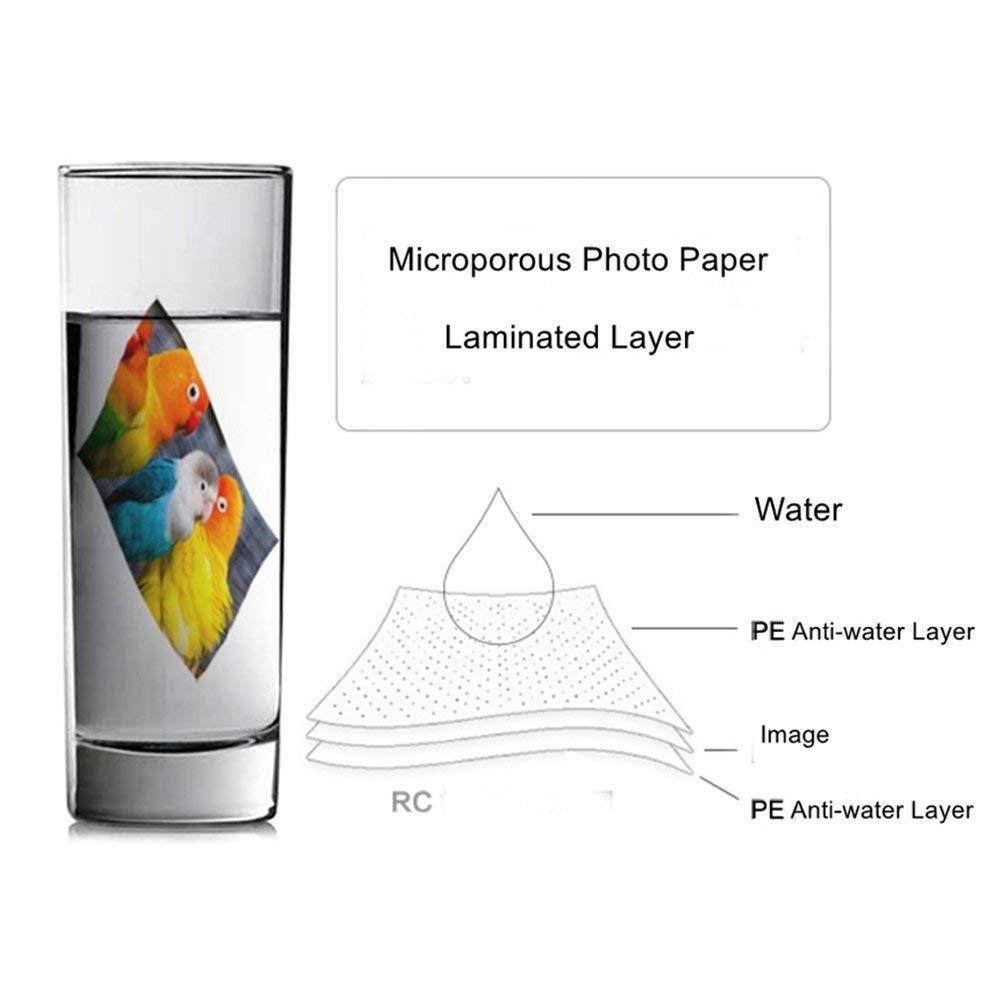 RC Ultra Premium Photo Paper - 4x6 High Glossy Photographic Paper 100% Waterproof - Uinkit 200Sheets For Inkjet Printing