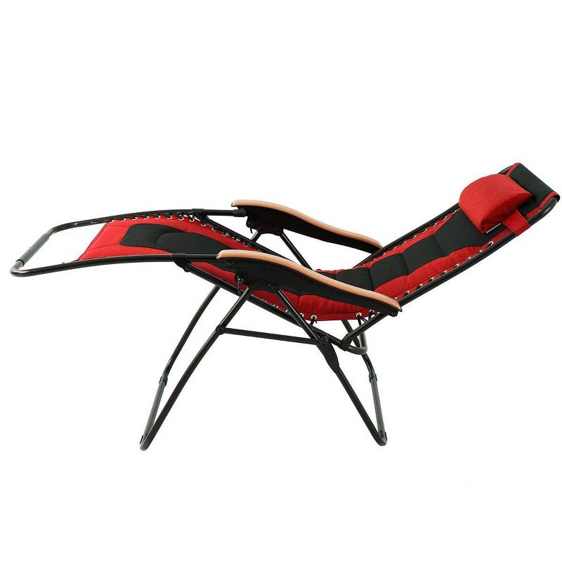 Oversize Padded Zero Gravity Lounge Chair - Red - Captiva Designs