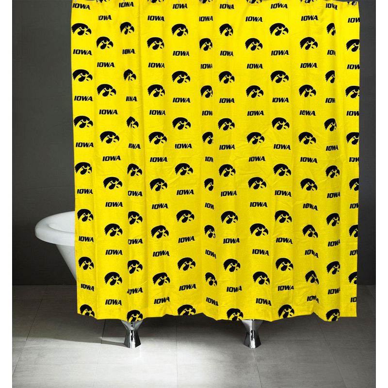 NCAA Shower Curtain Bathroom Decoration - Iowa Hawkeyes..