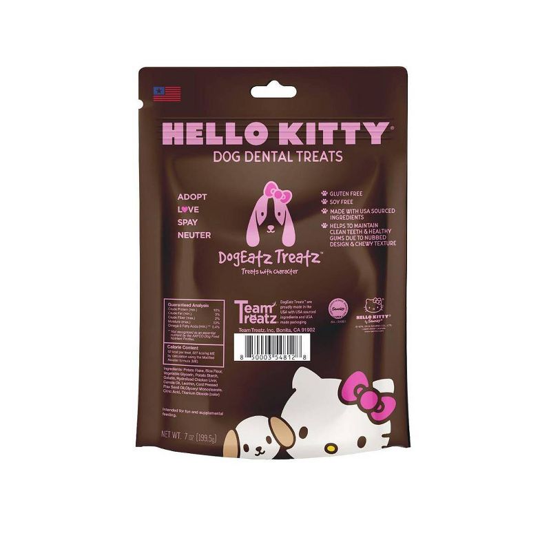 Team Treatz Hello Kitty Chicken Dental Dog Treat - 7oz