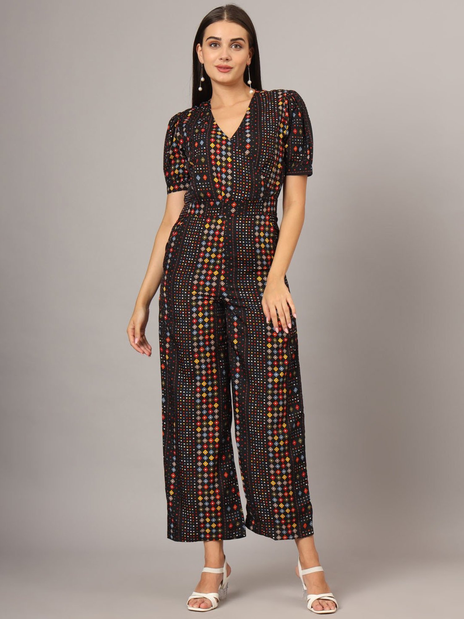 BRINNS Midnight Black Printed Jumpsuit