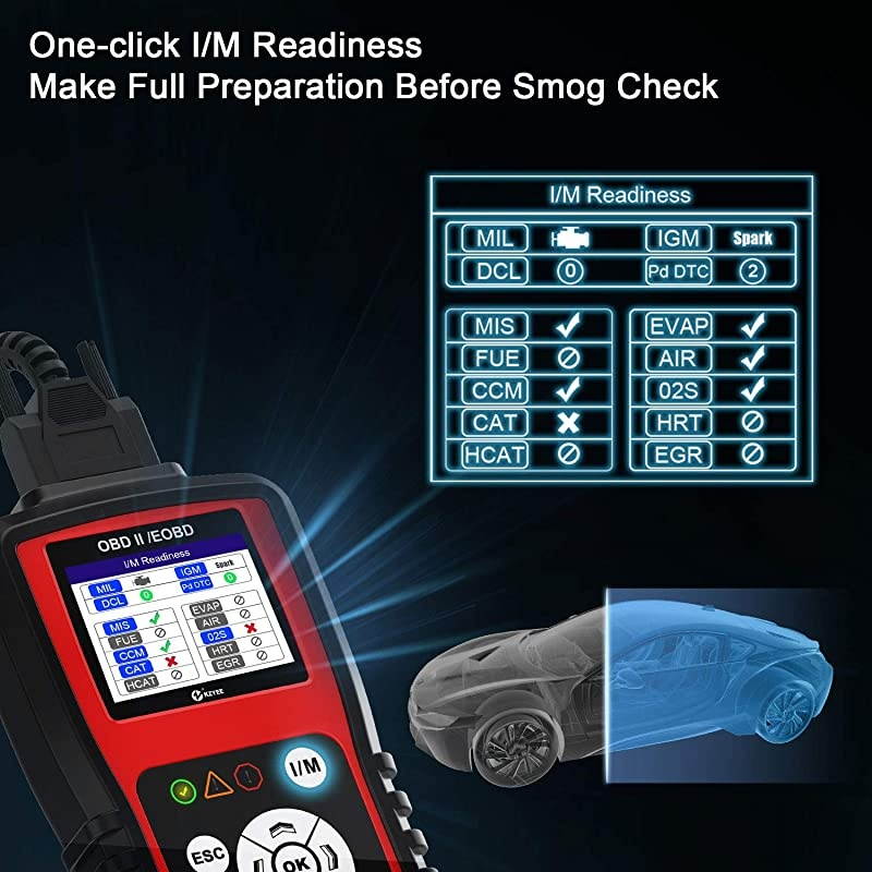 KC301 Code Reader Car OBD2 Scanner with Live Data Diagnostic Service Scan Tool for Check Engine Light Reset