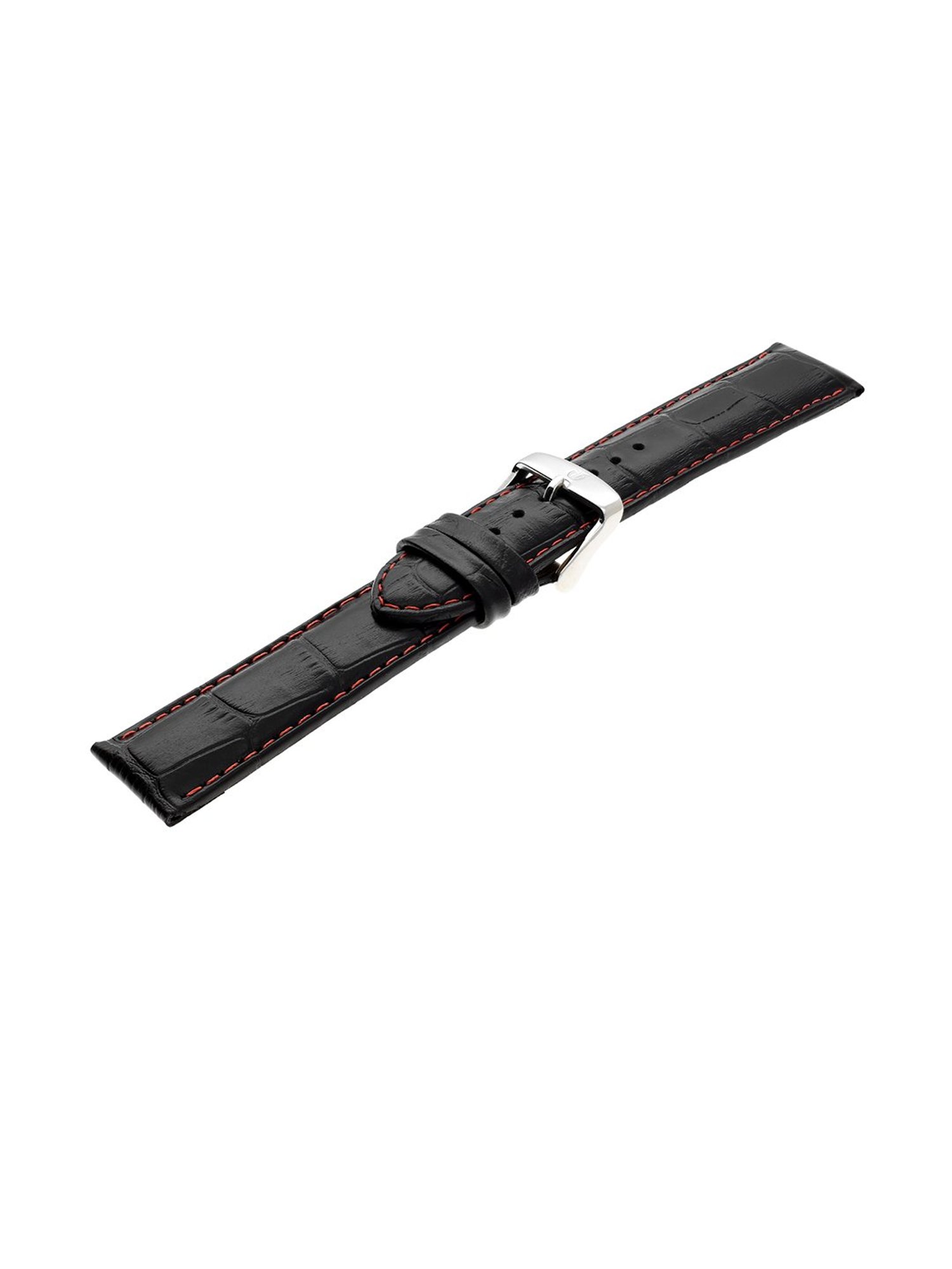 22MM BLACK Titan Genuine Leather Strap for MEN