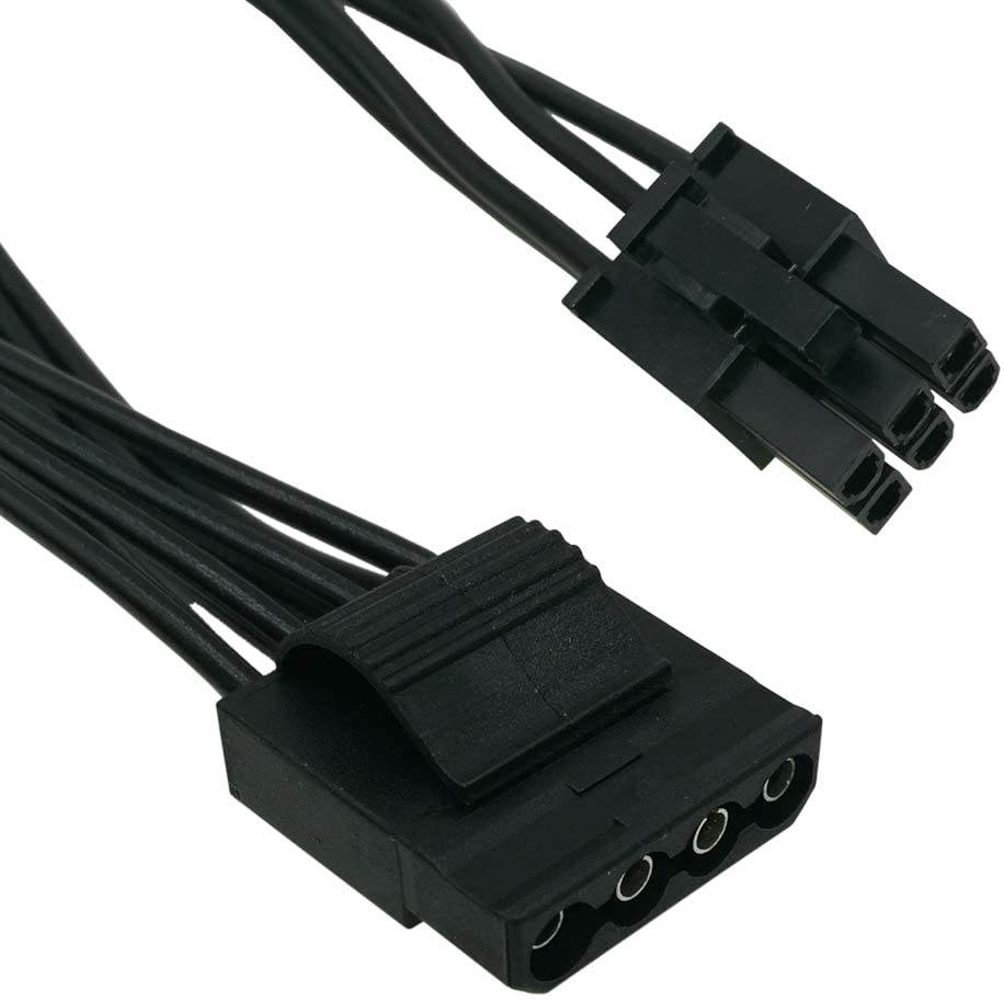 COMeap 6 Pin Male to 3X 4 Pin Molex Female Hard Drive Power Adapter Cable for Seasonic Antec Modular Power Supply 20-in(50cm)