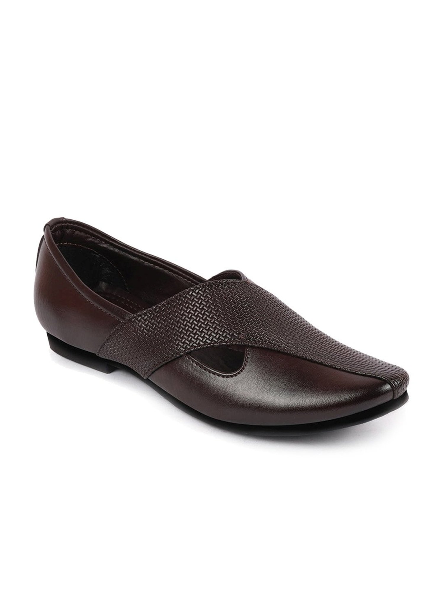 Fausto Men's Brown Ethnic Juttis