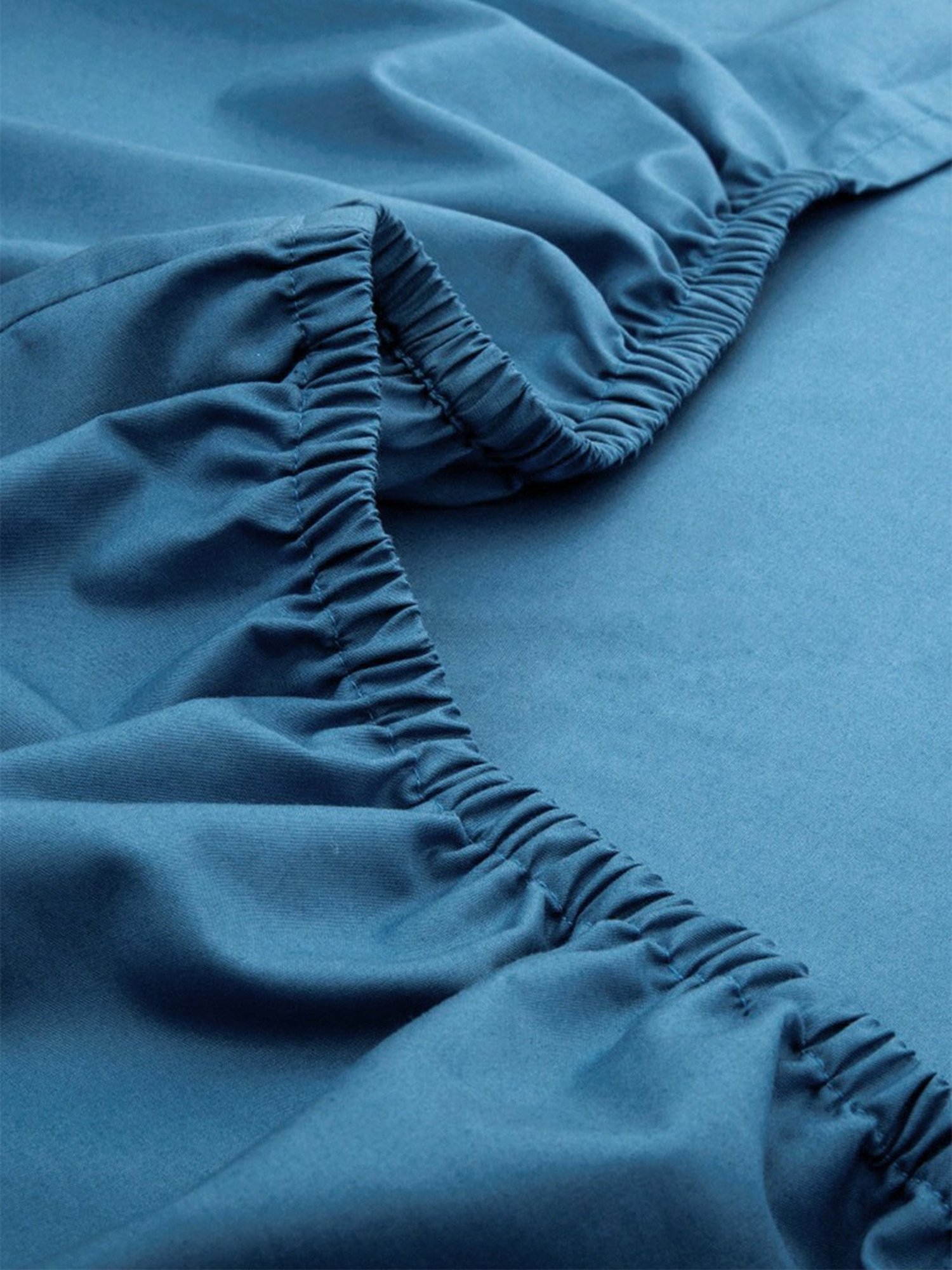 Maspar Colorart Slumber Blue 200 TC Cotton Queen Size Bed Sheet with 2 Pillow Cover