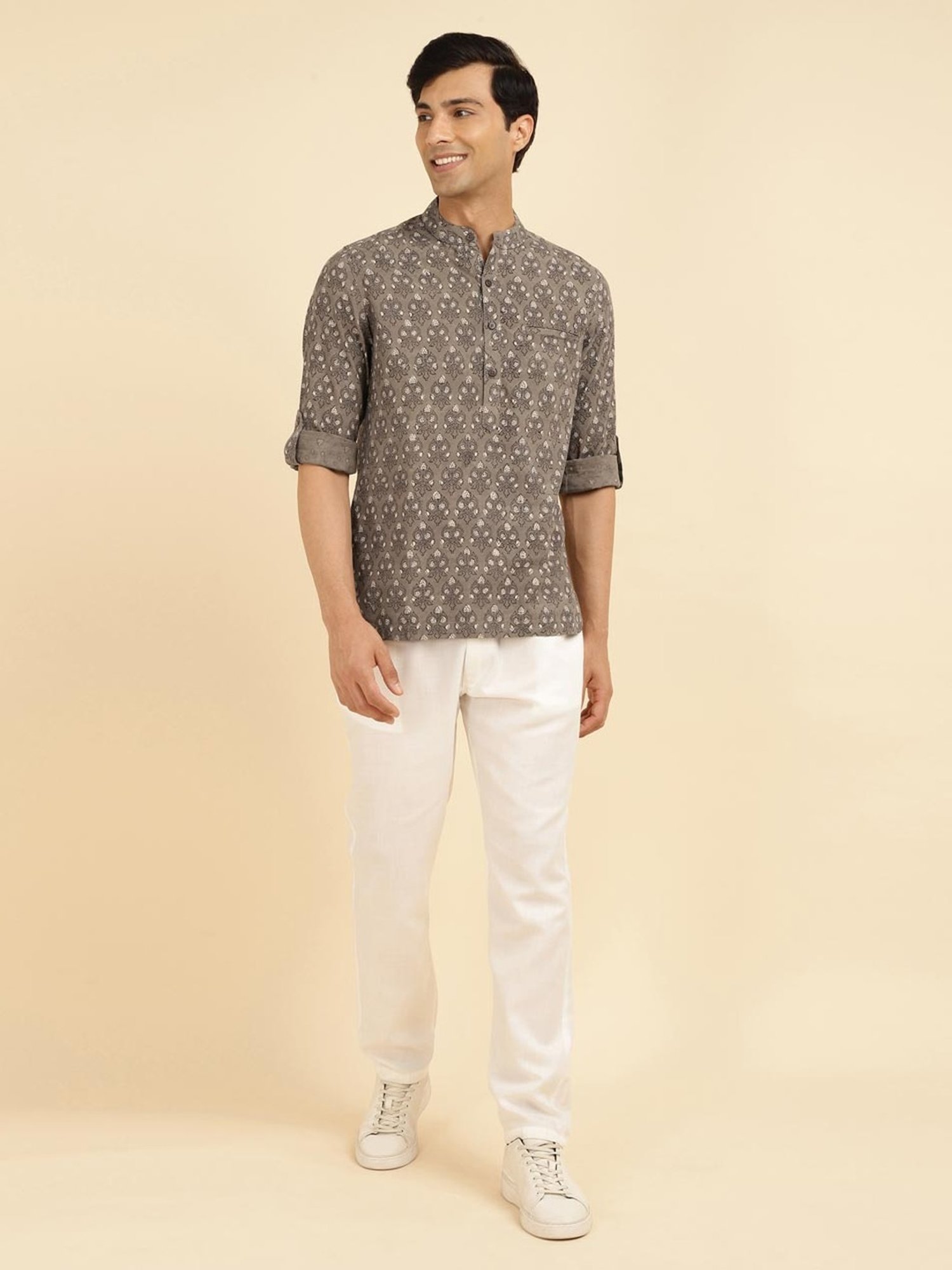 High Star Green Cotton Relaxed Fit Striped T-Shirt