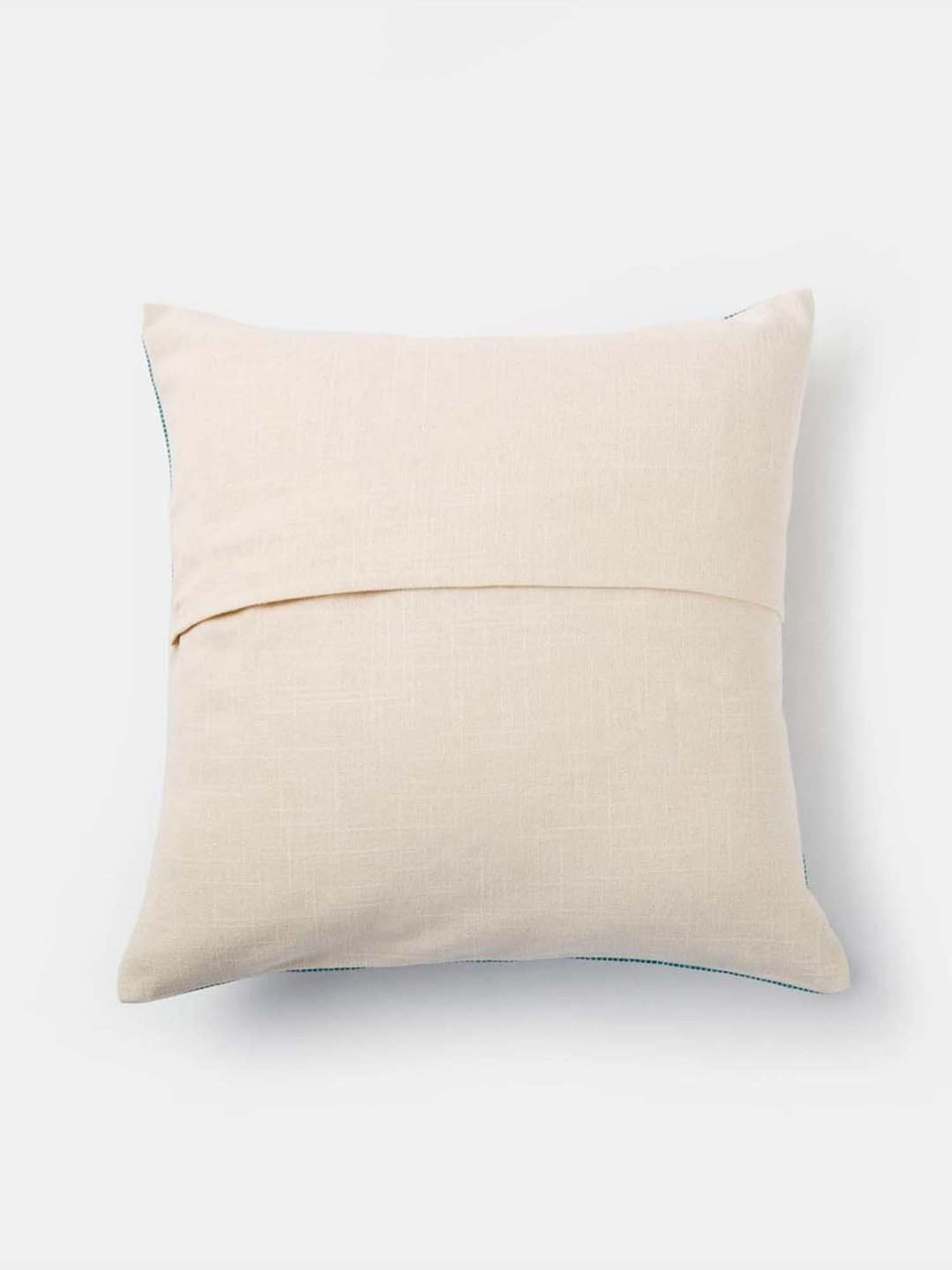 Fabindia Home Rasika Blue & Pink Cotton Cushion Cover