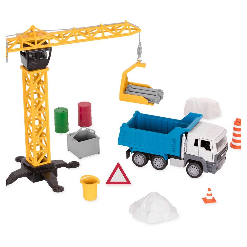 DRIVEN – Construction Playset with Crane (62pc) – Micro Series